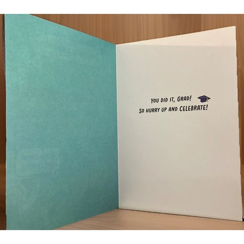 Hallmark Snailed It! Graduation Card - Hilarious Slow Snail Ceremony Pun